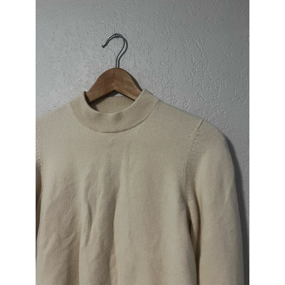 Veronica Beard Cashmere Mar Bell Sleeve Mock Neck Crew Sweater - Picture 4 of 7